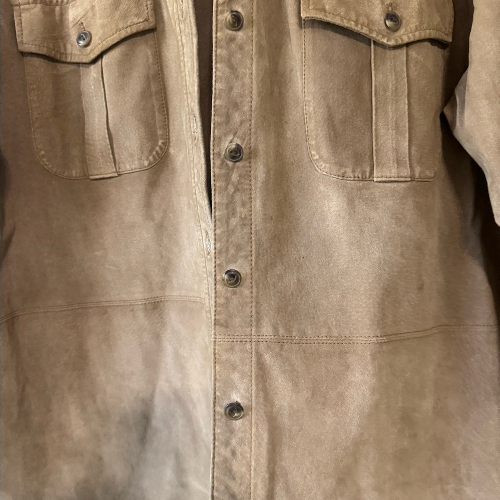 Vintage Jones New York Sport Leather/suede barn rodeo jacket  shirt size m - Picture 3 of 9